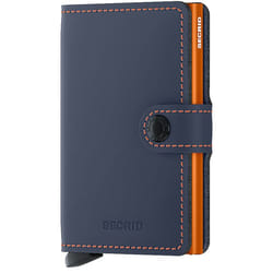 Secrid Miniwallet Portefeuille Marine, Orange Cuir véritable