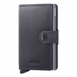 Secrid Miniwallet, Portefeuille, Gris, Cuir véritable, Monochromatique, 6 pièce(s), Fermeture par pression