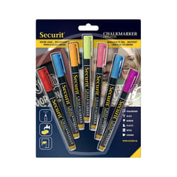 Securit Original SMA100 marqueur à craie liquie Bleu, Vert, Orange, Rose, Rouge, Violet, Jaune 7 pièce(s)