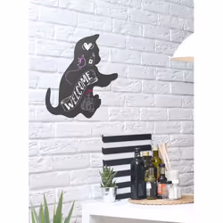Securit FB-CAT tableau à craie et accessoires Noir Mélamine, Résine, Velcro
