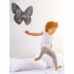 Securit FB-BUTTERFLY tableau à craie et accessoires Noir Mélamine, Résine, Velcro