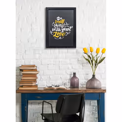 Securit WBW-BL-30-40 tableau à craie et accessoires Noir Bois