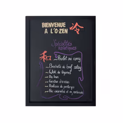 Securit WBW-BL-40-60 tableau à craie et accessoires Noir Bois
