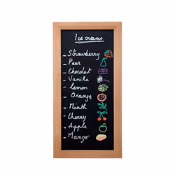 Securit WBW-TE-20-40 tableau à craie et accessoires Noir Bois