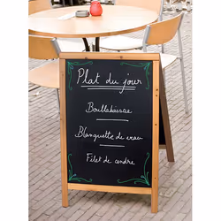 Securit SBDW-TE-85 tableau à craie et accessoires Noir Mélamine, Résine, Bois