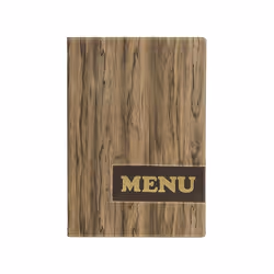 Securit MC-DRA4-WOOD, A4, Elastane, Plastique PU, Marron, Mat, Plastique, Angles arrondis