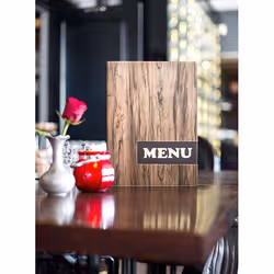 Securit MC-DRA4-WOOD A4 Elastane, Plastique PU Marron 1 pièce(s)