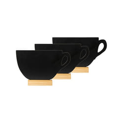 Securit FBT-CUP-3 tableau à craie et accessoires Noir Mélamine, Résine, Bois