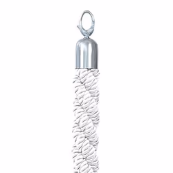 Corde tressée - SECURIT - RS-CLRP-CHWT - Couleur blanche - Embout chromé - Nylon et métal