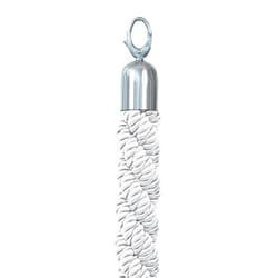 Corde tressée - SECURIT - RS-CLRP-CHWT - Couleur blanche - Embout chromé - Nylon et métal