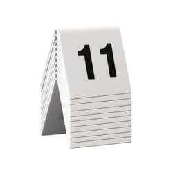 Securit - 10 chevalets de table pvc blanc numérotés - 11-20