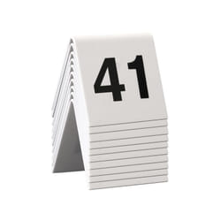 Securit - 10 chevalets de table pvc blanc numérotés - 41-50