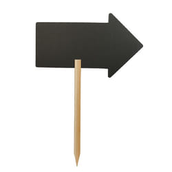 Securit FBS-ARROW tableau à craie et accessoires Noir Mélamine, Résine, Velcro