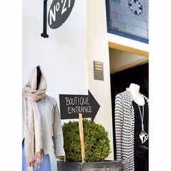 Securit FBS-ARROW tableau à craie et accessoires Noir Mélamine, Résine, Velcro - Vue supplémentaire 4