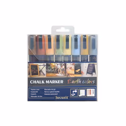 Securit SMA510-V8-ET, Bleu, Marron, Vert, Gris, Cyan clair, Orange, Rouge, Jaune, Ciseau, Inodore, 8 pièce(s)