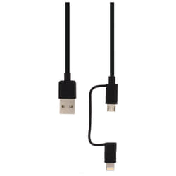 Mobilize MOB-21295 câble USB 1,5 m USB A Micro-USB B/Lightning Noir