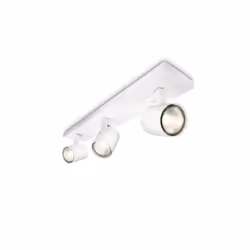 Philips myLiving Spot, Spot d'éclairage de surface, Ampoule(s) non remplaçable(s), 3 ampoule(s), LED, 220-240 V, Blanc