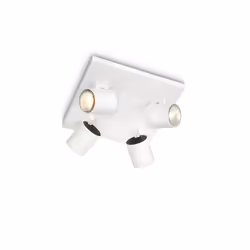 Philips myLiving Spot, Spot d'éclairage de surface, GU10, 4 ampoule(s), LED, 220-240 V, Blanc