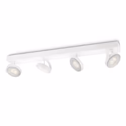 Philips Dimmable LED Spot quadruple Clockwork, Spot d'éclairage de surface, Ampoule(s) non remplaçable(s), 4 ampoule(s), LED, ...