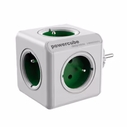 Allocacoc PowerCube Original (E), Type E, Vert, Blanc, CE, RoHS, 5 sortie(s) CA, 16 A, 230 V
