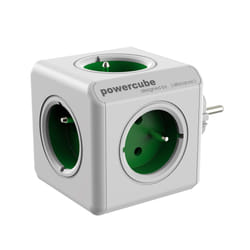 Allocacoc PowerCube Original (E) multiprise 5 sortie(s) CA Vert, Blanc