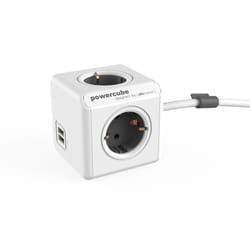 Allocacoc PowerCube multiprise 1,5 m 4 sortie(s) CA Intérieure Gris, Blanc