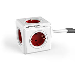 Allocacoc PowerCube multiprise 3 m 1 sortie(s) CA Intérieure Rouge, Blanc