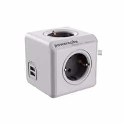 Allocacoc 1406GY/DEEUPC DuoUSB Extended DE - 4 fach Steckdosenverteiler mit 2,1 A USB Ladestrom