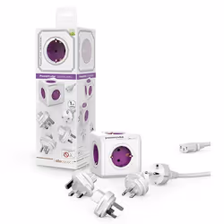 Allocacoc PowerCube ReWirable multiprise 1 m 5 sortie(s) CA Violet, Blanc