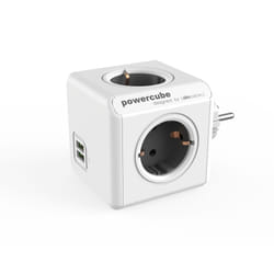 Allocacoc PowerCube Original USB multiprise 4 sortie(s) CA Intérieure Gris, Blanc