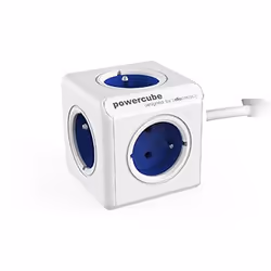 Allocacoc PowerCube Extended Type E, 1,5 m, Intérieure, Type E, Bleu, CE, KEMA FR, 5 sortie(s) CA