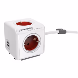 Allocacoc 2402RD/FREUPC, 1,5 m, Intérieure, Type E, Rouge, Blanc, CE, KEMA FR, 4 sortie(s) CA