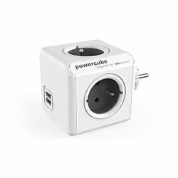 Allocacoc PowerCube Original USB Type E, Intérieure, Type E, Gris, CE, 4 sortie(s) CA, 16 A