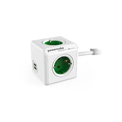 Power Cube 8718444087014 multiprise 4 sortie(s) CA Extérieure Vert, Blanc