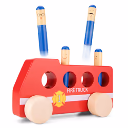 New Classic Toys Pop up - fire truck, 2 an(s), Bleu, Rouge