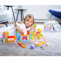 New Classic Toys Building blocks in a drum - colored