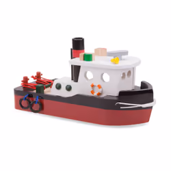 New Classic Toys Tugboat, Bateau, 3 an(s), Noir, Rouge, Blanc