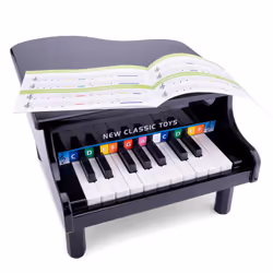 New Classic Toys Grand Piano Black - 18 Keys