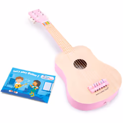 New Classic Toys Guitar de Luxe, Instrument de musique jouet, Guitare, 3 an(s), Rose, Bois