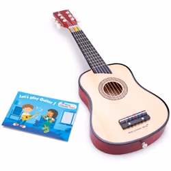 New Classic Toys Guitar de Luxe, Instrument de musique jouet, Guitare, 3 an(s), Rouge, Bois