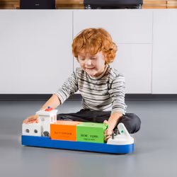 New Classic Toys Barge with 2 Containers