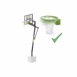 EXIT Galaxy Panier De Basket Inground (Avec Anneau De Dunk), Sur le sol, Rectangulaire, Polycarbonate (PC), Pliable, 49,9 kg