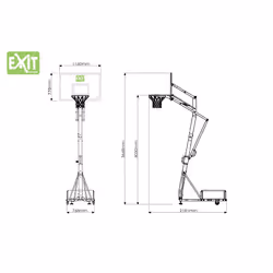 EXIT Galaxy Panier De Basket Portable (Avec Anneau De Dunk) - Vue supplémentaire 10