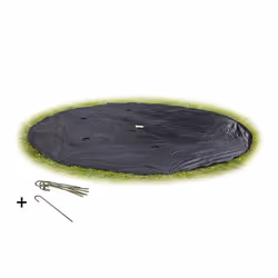 EXIT Supreme Ground Level 366 (12ft) Bâche de protection, Housse de trampoline, PVC, Noir