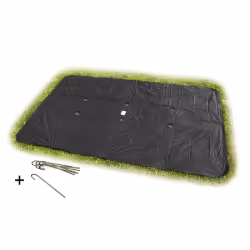 EXIT Supreme Ground Level Rect. 244x427 (8x14ft) Bâche de protection, Housse de trampoline, PVC, Noir