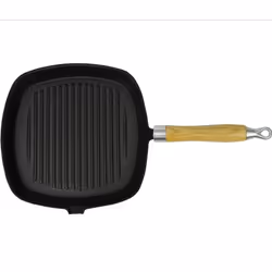VidaXL 50125, Ovale, Poêle grill, Noir, Bois, Fonte, Bois, 240 mm, 420 mm