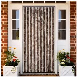 vidaXL Moustiquaire Beige et marron clair 100x220 cm Chenille - TU
