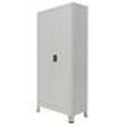 vidaXL Armoire de bureau avec 2 portes Acier 90 x 40 x 180 cm Gris - TU