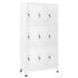 vidaXL Armoire à casier avec 9 compartiments Acier 90x45x180 cm Gris - TU