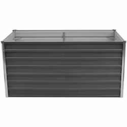 vidaXL Jardinière 160 x 80 x 77 cm Gris Acier galvanisé - TU